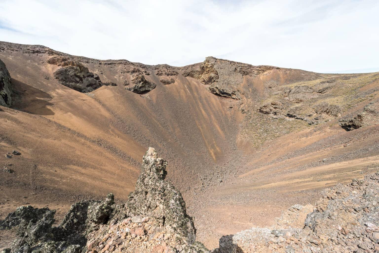 Un cráter en el Parque Nacional Pali Aike.