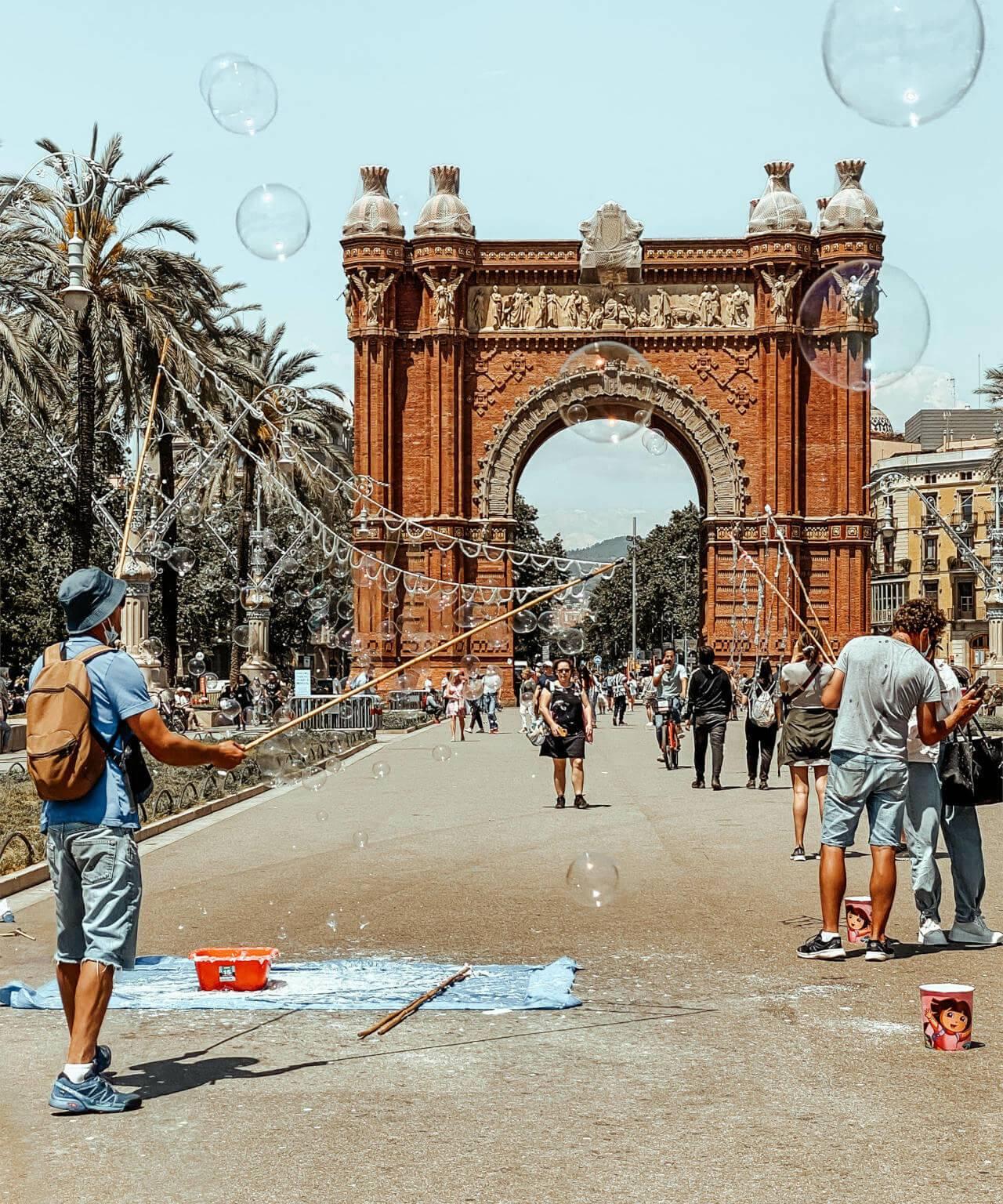 The Arc de Triomf in Barcelona is a particularly beautiful sight.