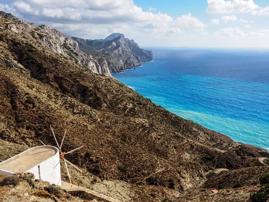 Windmills are the symbol of Karpathos. In the past, every family had its own grain mill.