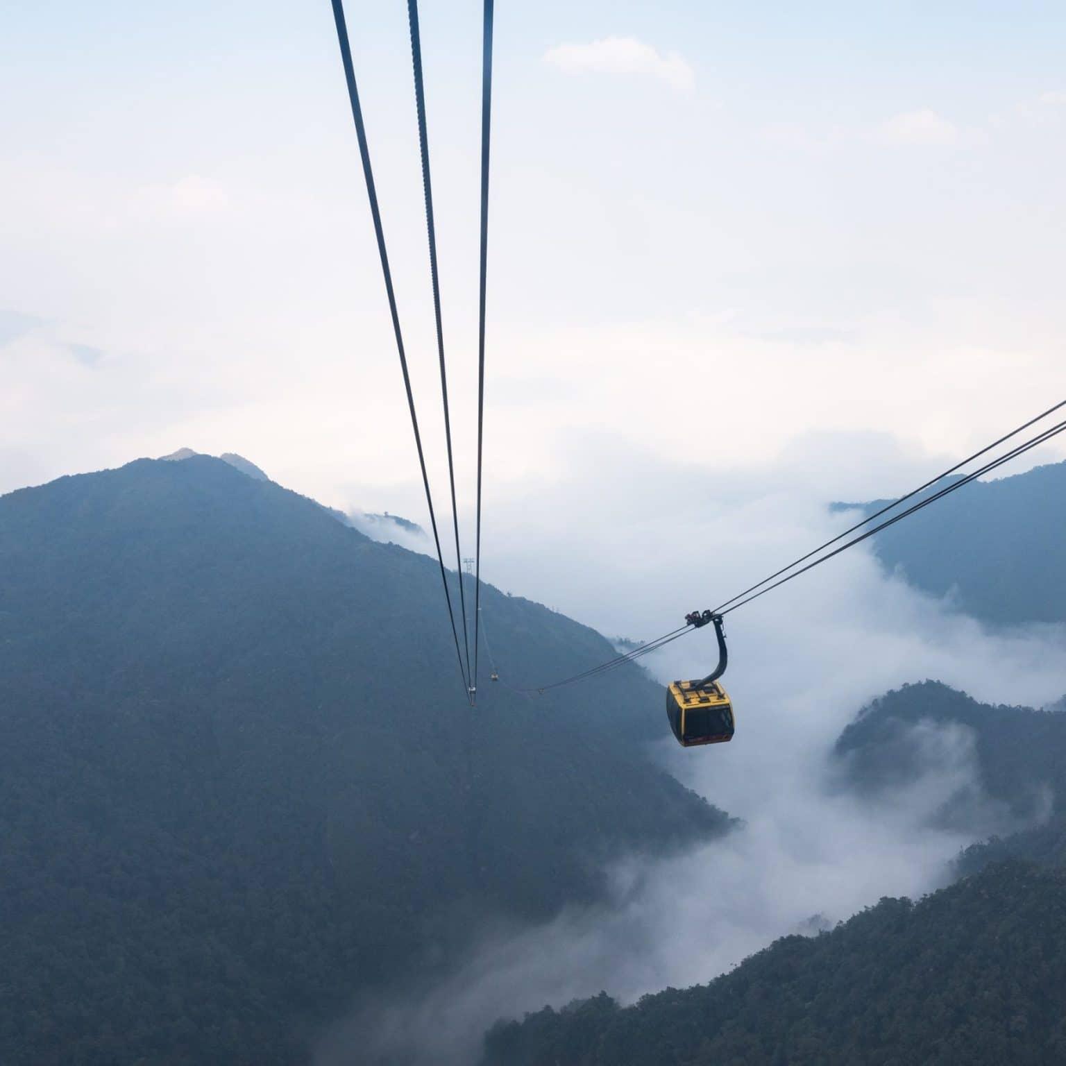 A gondola of the Fansipan Legend cable car.