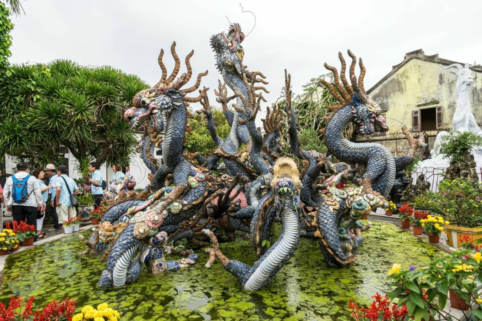 The Dragon Fountain at the Cantonese Assembly Hall in Hoi An.