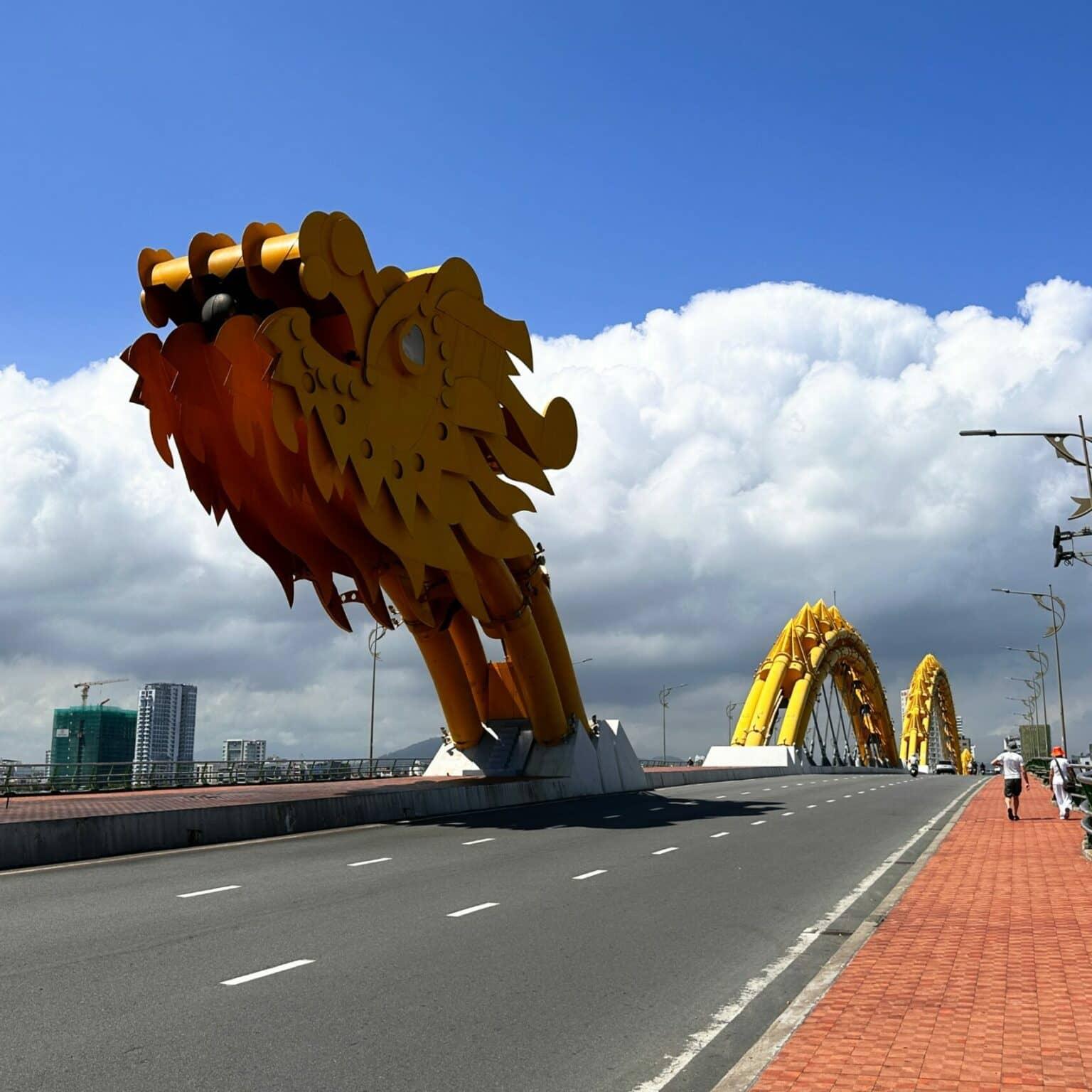 The Dragon Bridge in Đà Nẵng.