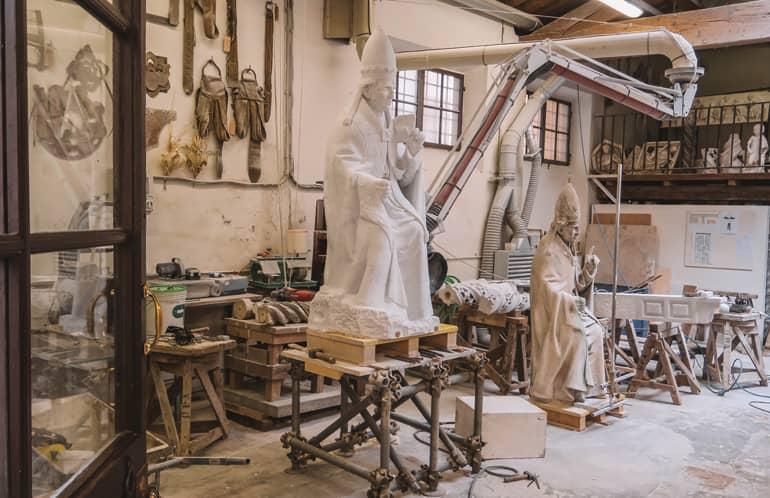 Consejos secretos de Florencia: Un taller donde se fabrican esculturas.