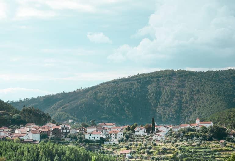 View from above of the town.