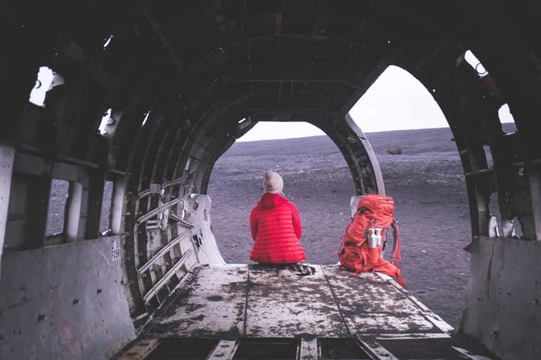 Iceland: Inside the plane wreck