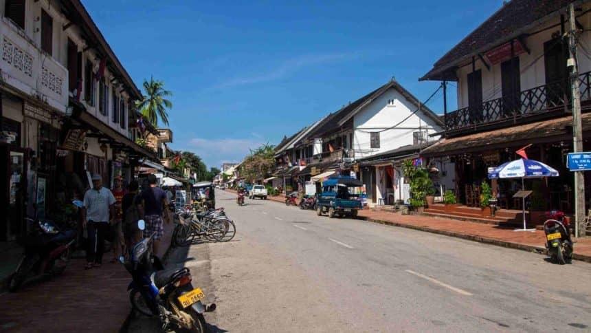 The beautiful old town of Luang Prabang in Laos is characterized by its colonial buildings and many temples.