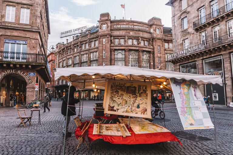 Kleberplatz Markt Elsass Frankreich