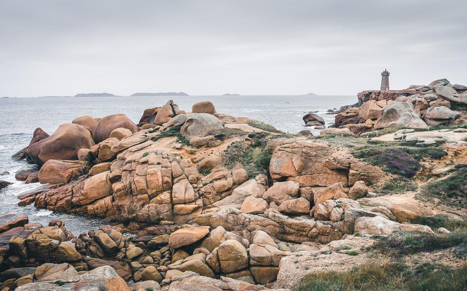 Leuchtturm Mean Ruz Rosa Granitküst, Bretagne